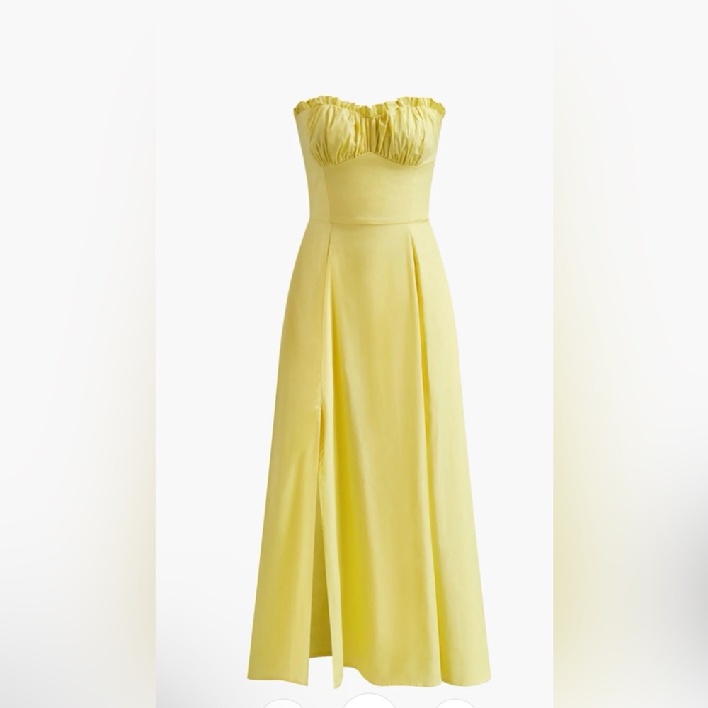 Lettuce Trim Slit Midi Dress